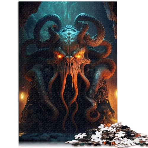 Puzzle für Erwachsene 1000 Teile Dämonisches Tintenfisch-Quizspiel 50 x 75 cm Wanddekoration einzigartige Geburtstags Teenager ab 14 Jahren von DLBHSG