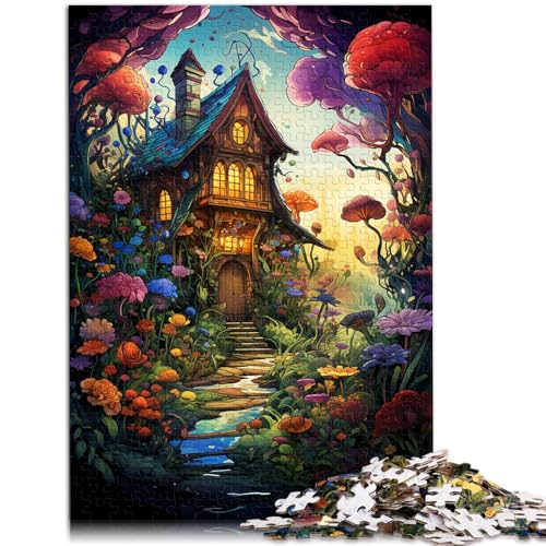 Puzzle für Erwachsene 1000 Teile Das Blumenhaus Spielspielzeug 50 x 75 cm mit passendem Poster und Quizblatt von DLBHSG