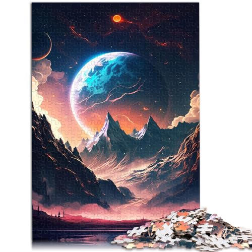 Puzzle für Erwachsene 1000 Teile Dawn of Planet Landscape Spielzeug Lernspiele Stressabbau 26 x 38 cm anspruchsvolles Spiel und Familienspiel von DLBHSG