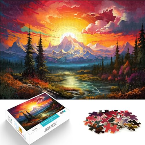 Puzzle für Erwachsene 1000 Teile Denali-Spielzeug intellektuelles Spiel 26 x 38 cm. Helfen Sie dem Gehirn süchtig machende Spielzeuge zu trainieren um Geduld zu fördern von DLBHSG