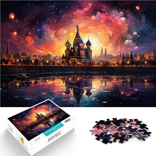 Puzzle für Erwachsene 1000 Teile Der Kreml Lernspiele Heimdekorationspuzzle 26x38cm Einzigartige Heimdekoration und Geschenke von DLBHSG