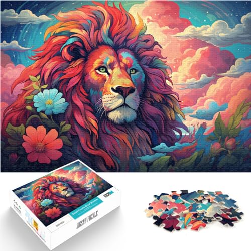Puzzle für Erwachsene 1000 Teile Der Löwe über den Wolken Quizspiel 26 x 38 cm Einzigartige Geburtstags- und Geschenkideen für 14-Jährige von DLBHSG