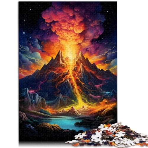 Puzzle für Erwachsene 1000 Teile Der Vulkan ist ausgebrochen Spielzeug Denkspiel 50 x 75 cm Herausforderndes Spiel und Familienspiel für 14-Jährige von DLBHSG