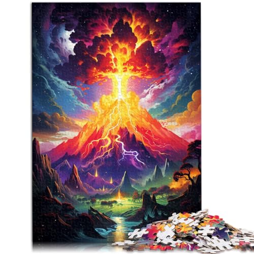 Puzzle für Erwachsene 1000 Teile Der Vulkanausbruch Lernspiele Heimdekoration Puzzle 26x38cm Künstlersammlung Bildende Kunst von DLBHSG