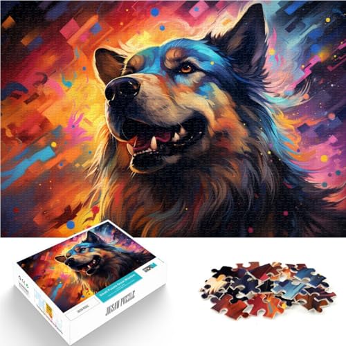 Puzzle für Erwachsene 1000 Teile Deutscher Schäferhund Farbe Denkspiel 50 x 75 cm Geschenke für Freunde und Familie für Teenager ab 14 Jahren von DLBHSG