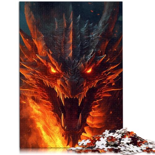 Puzzle für Erwachsene 1000 Teile Drachenbrennen Lernspiele Heimdekoration Puzzle 26x38cm Lernspiel für Geburtstag Weihnachten von DLBHSG