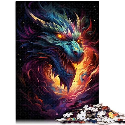 Puzzle für Erwachsene 1000 Teile Drachenflammen-Puzzle – anspruchsvolles Spiel 50 x 75 cm Geburtstagsgeschenk Geschenke Wandkunst von DLBHSG