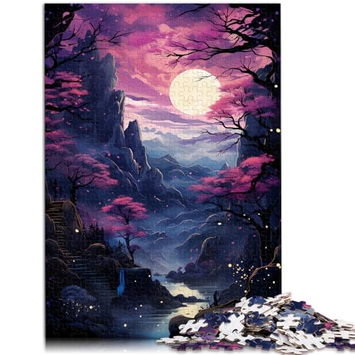 Puzzle für Erwachsene 1000 Teile EIN wunderschönes rosa Waldgemälde Lernspielzeug 50 x 75 cm anspruchsvolles Spiel und Familienspiel von DLBHSG