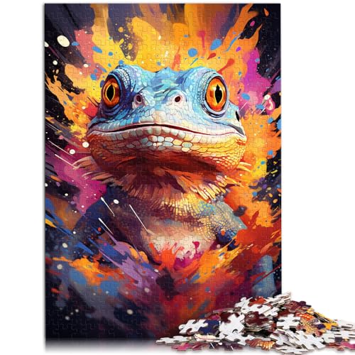 Puzzle für Erwachsene 1000 Teile Eidechsenmalerei Spielzeug Denkspiel 50 x 75 cm einzigartige Geburtstags- und Geschenkideen für Teenager ab 14 Jahren von DLBHSG