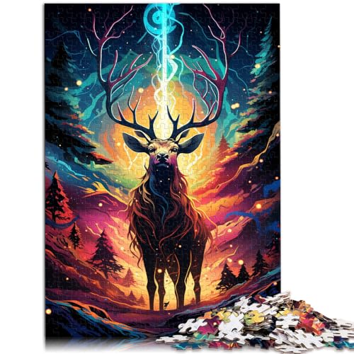 Puzzle für Erwachsene 1000 Teile Elch-Quizspiel 26 x 38 cm. Trainieren Sie das Gehirn mit süchtig machenden Spielzeugen um die Geduld von 14-Jährigen zu fördern. von DLBHSG