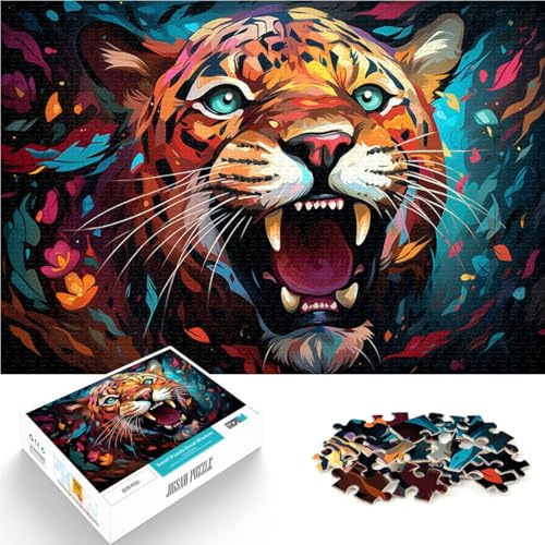 Puzzle für Erwachsene 1000 Teile Fantasie-Dschungel-Leopard Lernspielzeug 26x38cm Lernspiel für Geburtstag Weihnachten von DLBHSG