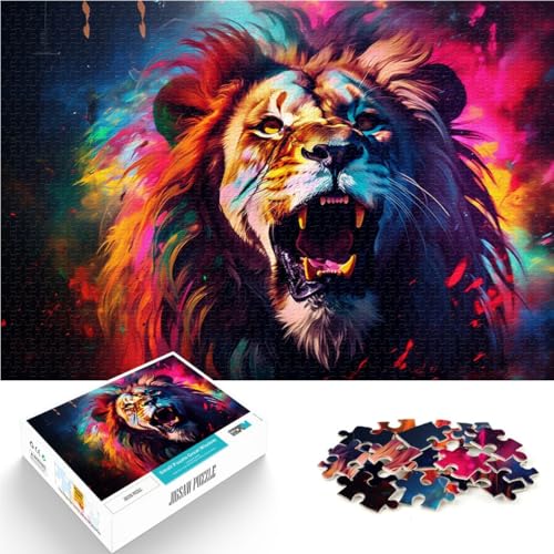Puzzle für Erwachsene 1000 Teile Fantasie-Löwengemälde Stressabbau 50 x 75 cm tolles Geschenk für die ganze Familie für Teenager ab 14 Jahren Puzzle für Erwachsene 1000 Teile Fantasie-Löwengemälde Stressabbau 50 x 75 cm tolles Geschenk für die ganze Familie für Teenager ab 14 Jahren von DLBHSG