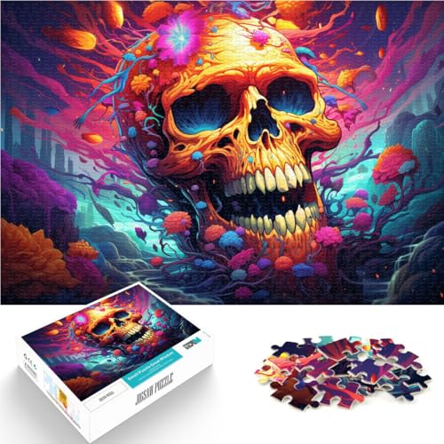 Puzzle für Erwachsene 1000 Teile Fantasie-Totenkopf Handgeschwindigkeitswettbewerb 50x75cm Lernspiel für Geburtstag Weihnachten von DLBHSG