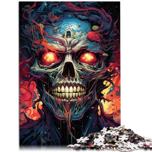 Puzzle für Erwachsene 1000 Teile Fantasie-Totenkopf anspruchsvolles Spiel Geschenke 26 x 38 cm Lernspiel für Geburtstag Weihnachten von DLBHSG