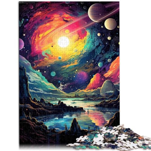 Puzzle für Erwachsene 1000 Teile Fantasie-Weltraumlandschaft Spiele Spielzeug Geschenk 26 x 38 cm anspruchsvolles Spiel und Familienspiel für Teenager ab 14 Jahren von DLBHSG
