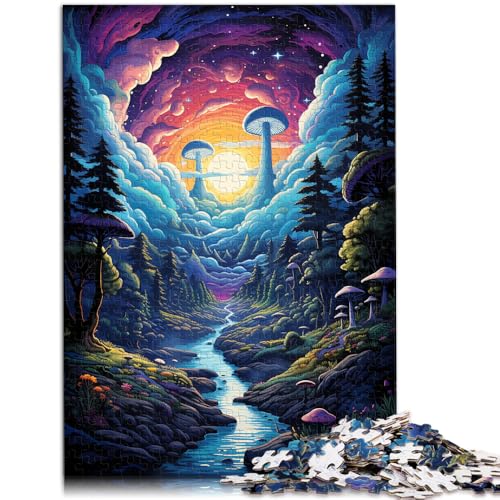 Puzzle für Erwachsene 1000 Teile Fantasielandschaft Denksportaufgabe 50 x 75 cm mit passendem Poster und Quizblatt von DLBHSG