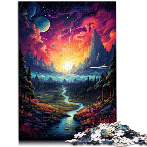 Puzzle für Erwachsene 1000 Teile Fantasielandschaft Quizspiel 50 x 75 cm geeignet als Schreibtischdekoration geeignet für Jugendliche ab 14 Jahren von DLBHSG