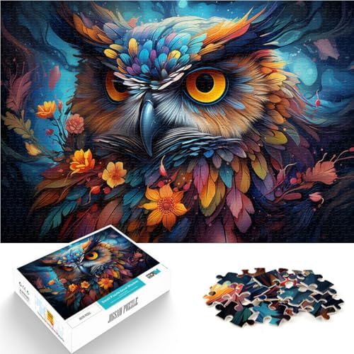 Puzzle für Erwachsene 1000 Teile Fantasieplanet-Eule DIY-Puzzle-Spielzeug 26 x 38 cm Herausforderung der Gehirnintelligenz süchtig machendes Spielzeug für 14-Jährige von DLBHSG