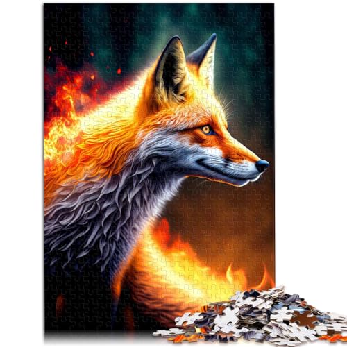 Puzzle für Erwachsene 1000 Teile Fantasy-Fuchs pädagogisches Spielzeug zum Stressabbau 26 x 38 cm geeignet als Schreibtischdekoration von DLBHSG