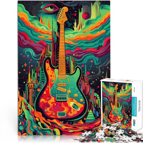 Puzzle für Erwachsene 1000 Teile Farbgitarren-Quizspiel 50 x 75 cm ganze Familie für Teenager ab 14 Jahren von DLBHSG
