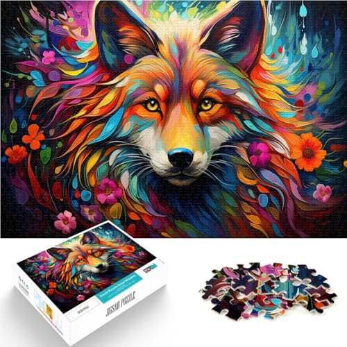 Puzzle für Erwachsene 1000 Teile Farbiger Fuchs Das Puzzle 50x75cm ganze Familie für Teenager ab 14 Jahren von DLBHSG