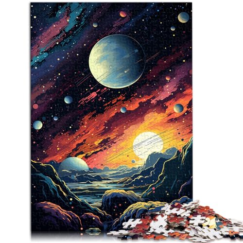 Puzzle für Erwachsene 1000 Teile Farbiges Planetenlandschafts-Lernpuzzle 50x75cm Lernspiel für Geburtstag Weihnachten von DLBHSG