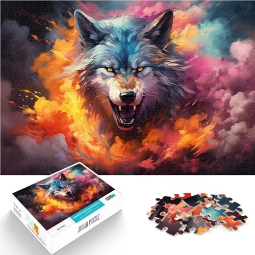 Puzzle für Erwachsene 1000 Teile Farbkunst Wolf anspruchsvolles Spiel 26 x 38 cm anspruchsvolles Spiel und Familienspiel für Teenager ab 14 Jahren Puzzle für Erwachsene 1000 Teile Farbkunst Wolf anspruchsvolles Spiel 26 x 38 cm anspruchsvolles Spiel und Familienspiel für Teenager ab 14 Jahren von DLBHSG