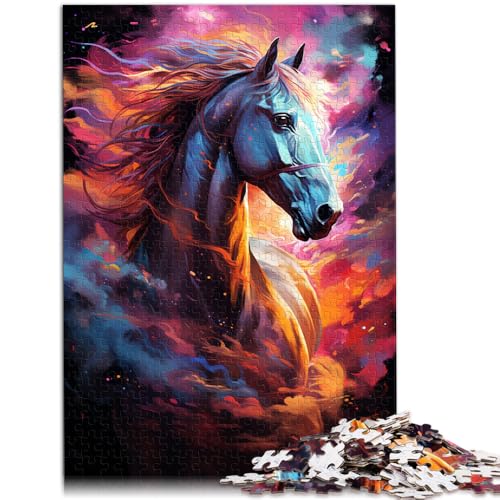 Puzzle für Erwachsene 1000 Teile Farbmalerei Pferd anspruchsvolles Spiel 50 x 75 cm Lernspiel für Geburtstag Weihnachten Puzzle für Erwachsene 1000 Teile Farbmalerei Pferd anspruchsvolles Spiel 50 x 75 cm Lernspiel für Geburtstag Weihnachten von DLBHSG