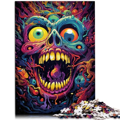 Puzzle für Erwachsene 1000 Teile Farbmonster Spielzeug Lernspiele Stressabbau 26x38cm Lernspiel für Geburtstag Weihnachten von DLBHSG