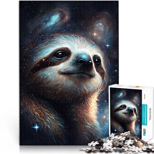 Puzzle für Erwachsene 1000 Teile Faultier-Spiele Spielzeug Geschenk 50 x 75 cm. Helfen Sie dem Gehirn süchtig machendes Spielzeug zu trainieren und Geduld zu fördern von DLBHSG