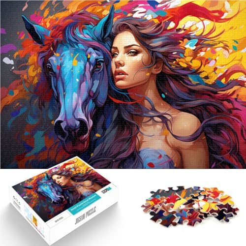 Puzzle für Erwachsene 1000 Teile Frau und Pferd anspruchsvolles Spiel 26 x 38 cm Lernspiel für Geburtstag Weihnachten Puzzle für Erwachsene 1000 Teile Frau und Pferd anspruchsvolles Spiel 26 x 38 cm Lernspiel für Geburtstag Weihnachten von DLBHSG