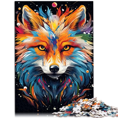 Puzzle für Erwachsene 1000 Teile Fuchs-Tier-Puzzle – anspruchsvolles Spiel 50 x 75 cm Lernspiel für Geburtstag Weihnachten von DLBHSG