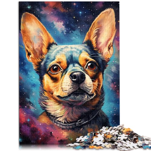 Puzzle für Erwachsene 1000 Teile Galaxie-Chihuahua Spielspielzeug 50 x 75 cm ganze Familie von DLBHSG