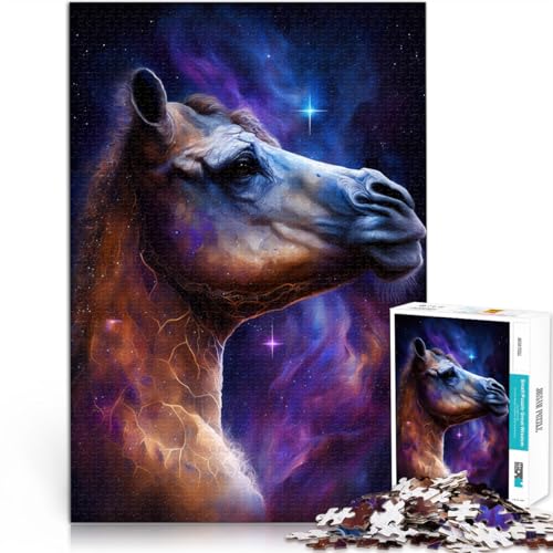 Puzzle für Erwachsene 1000 Teile Galaxie-Kamel Weltraumspiel Spielzeug 26 x 38 cm mit passendem Poster und Quizblatt von DLBHSG