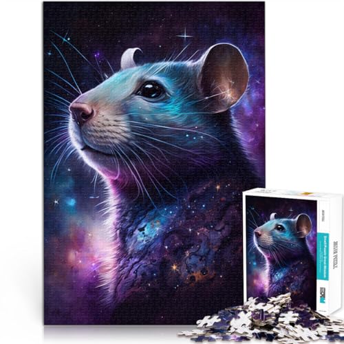 Puzzle für Erwachsene 1000 Teile Galaxy Animal Mouse Impossible Puzzle 50x75cm ganze Familie ab 14 Jahren von DLBHSG