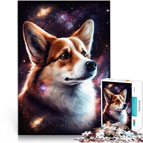 Puzzle für Erwachsene 1000 Teile Galaxy Art Corgi Lernspiele Heimdekoration Puzzle 50 x 75 cm geeignet als Schreibtischdekoration Puzzle für Erwachsene 1000 Teile Galaxy Art Corgi Lernspiele Heimdekoration Puzzle 50 x 75 cm geeignet als Schreibtischdekoration von DLBHSG