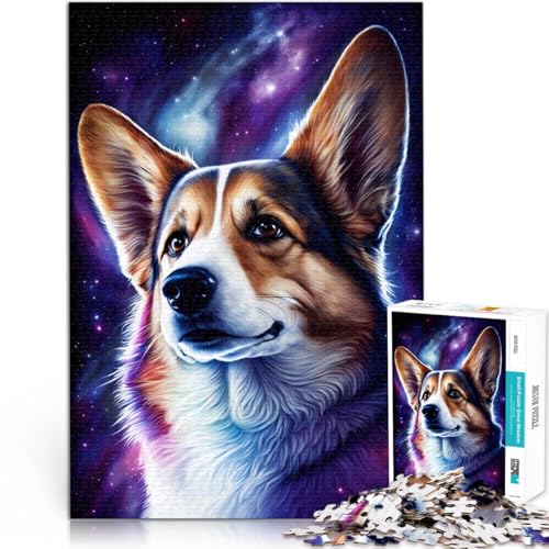 Puzzle für Erwachsene 1000 Teile Galaxy Art Corgi Lernspielzeug 50 x 75 cm Geschenke für Freunde und Familie für Teenager ab 14 Jahren von DLBHSG