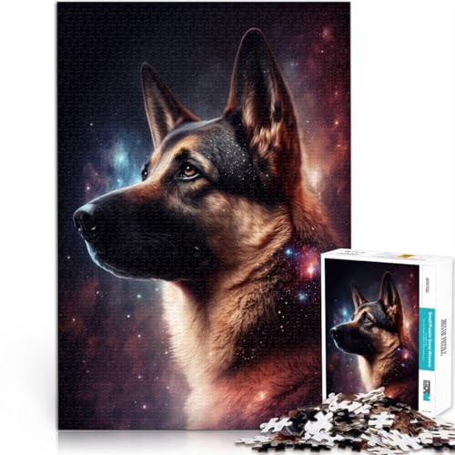 Puzzle für Erwachsene 1000 Teile Galaxy Art Deutscher Schäferhund Denkspiel 26 x 38 cm Lernspiel für Geburtstag Weihnachten Puzzle für Erwachsene 1000 Teile Galaxy Art Deutscher Schäferhund Denkspiel 26 x 38 cm Lernspiel für Geburtstag Weihnachten von DLBHSG