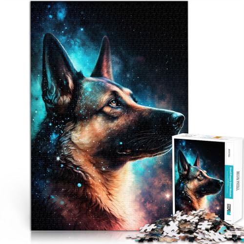 Puzzle für Erwachsene 1000 Teile Galaxy Art Deutscher Schäferhund Lernspiele für Zuhause DIY-Spielzeug 26 x 38 cm einzigartige Heimdekoration und Geschenke Puzzle für Erwachsene 1000 Teile Galaxy Art Deutscher Schäferhund Lernspiele für Zuhause DIY-Spielzeug 26 x 38 cm einzigartige Heimdekoration und Geschenke von DLBHSG