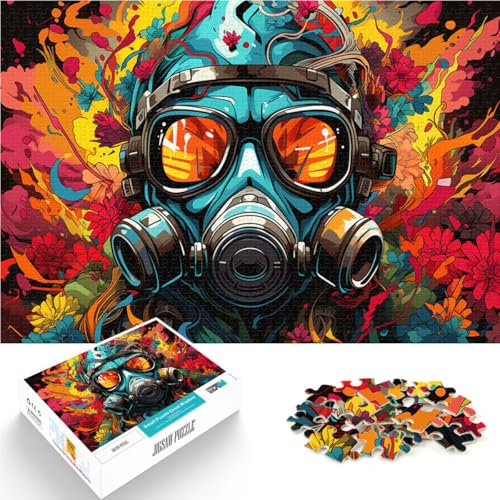Puzzle für Erwachsene 1000 Teile Gasmaske Entspannungsspiele 50x75cm Helfen Sie dem Gehirn süchtig machendes Spielzeug zu trainieren und Geduld zu fördern von DLBHSG