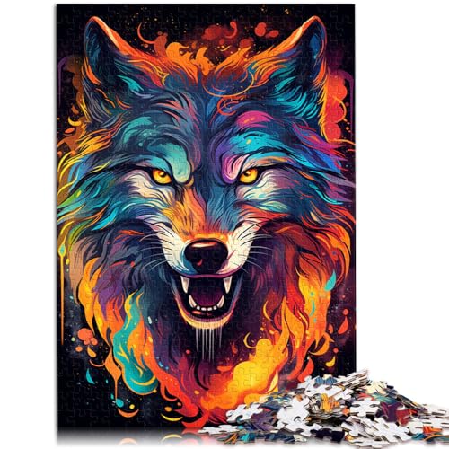 Puzzle für Erwachsene 1000 Teile Gemälde Wolf Präzisionsschnitt-Puzzle 50 x 75 cm ganze Familie von DLBHSG