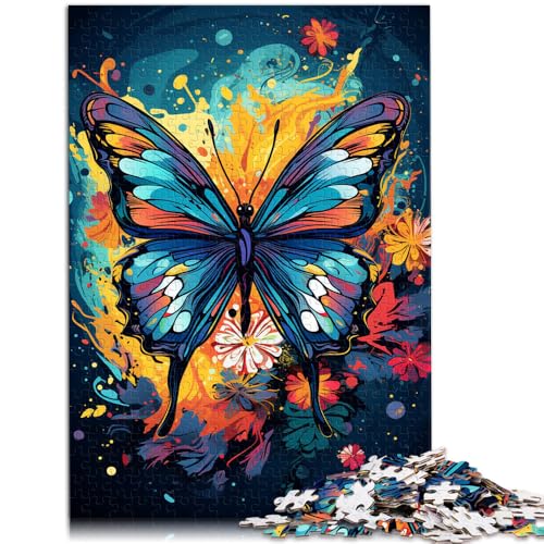 Puzzle für Erwachsene 1000 Teile Gemälde mit Schmetterlingen pädagogisches Spielzeug zum Stressabbau 50 x 75 cm Stressabbau schwierige Herausforderung von DLBHSG