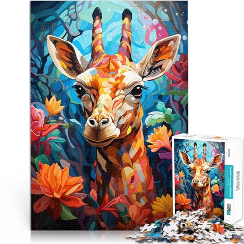 Puzzle für Erwachsene 1000 Teile Giraffenkunst DIY-Puzzle-Spielzeug 50 x 75 cm Herausforderung der Gehirnintelligenz süchtig machendes Spielzeug für Teenager ab 14 Jahren von DLBHSG