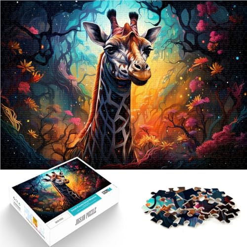 Puzzle für Erwachsene 1000 Teile Giraffenkunst Lernspiele für Zuhause DIY-Spielzeug 26 x 38 cm Lernspiel für Geburtstag Weihnachten Puzzle für Erwachsene 1000 Teile Giraffenkunst Lernspiele für Zuhause DIY-Spielzeug 26 x 38 cm Lernspiel für Geburtstag Weihnachten von DLBHSG
