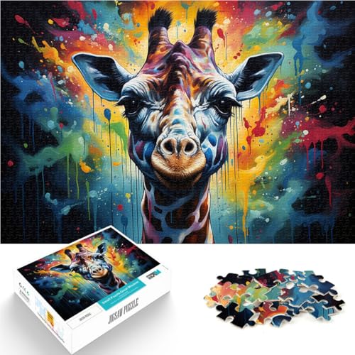 Puzzle für Erwachsene 1000 Teile Giraffenmalerei Spielspielzeug 50 x 75 cm ganze Familie von DLBHSG