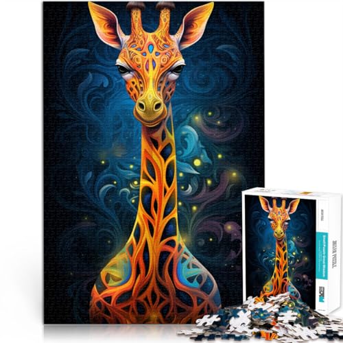 Puzzle für Erwachsene 1000 Teile Giraffenmuster 50 x 75 cm ganze Familie für Teenager ab 14 Jahren von DLBHSG