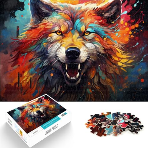 Puzzle für Erwachsene 1000 Teile Grauer Wolf Denkspiel 26 x 38 cm jedes Teil ist einzigartig – anspruchsvolles unterhaltsames Spiel für die ganze Familie Puzzle für Erwachsene 1000 Teile Grauer Wolf Denkspiel 26 x 38 cm jedes Teil ist einzigartig – anspruchsvolles unterhaltsames Spiel für die ganze Familie von DLBHSG