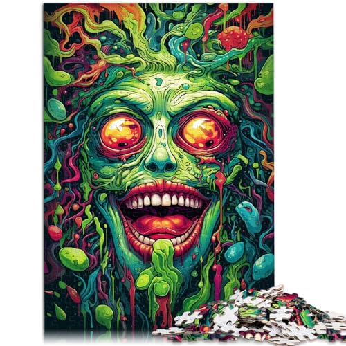 Puzzle für Erwachsene 1000 Teile Grüner Teufel DIY Puzzle Spielzeug 50x75cm Helfen Sie dem Gehirn süchtig machendes Spielzeug zu trainieren um Geduld zu fördern von DLBHSG