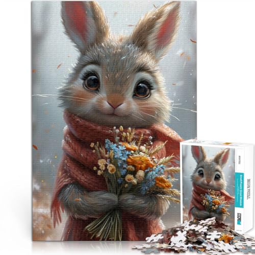 Puzzle für Erwachsene 1000 Teile Hase mit Blumen Familienspiel für und 50x75cm Einzigartige Geburtstags- und Geschenkideen für und Teenager ab 14 Jahren Puzzle für Erwachsene 1000 Teile Hase mit Blumen Familienspiel für und 50x75cm Einzigartige Geburtstags- und Geschenkideen für und Teenager ab 14 Jahren von DLBHSG