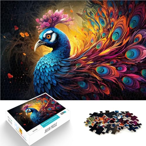 Puzzle für Erwachsene 1000 Teile Heiliger Pfau anspruchsvolles Spiel 50 x 75 cm einzigartige Geburtstags- und Geschenkideen von DLBHSG